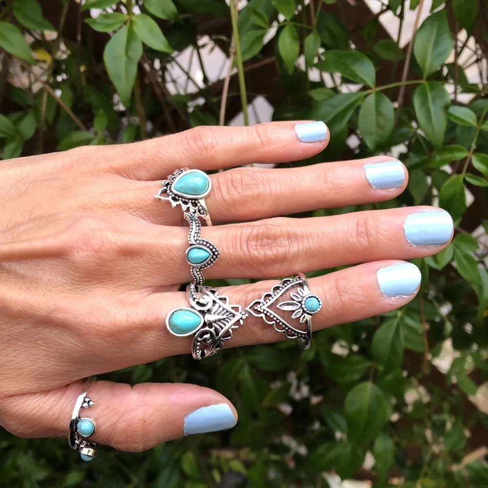 Boho Turquoise Ring - Picture 4 of 12